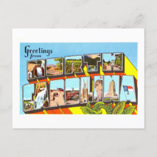 Vintage Greetings from North Carolina Postcard