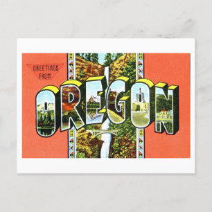 Vintage Greetings from Oregon Postcard