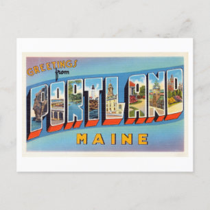 Vintage Greetings from Portland, Maine Postcard