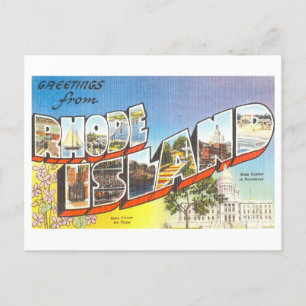 Vintage Greetings from Rhode Island Postcard