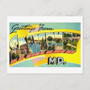 Vintage Greetings from Salisbury, Maryland Postcard