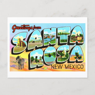 Vintage Greetings from Santa Rosa, New Mexico, Postcard