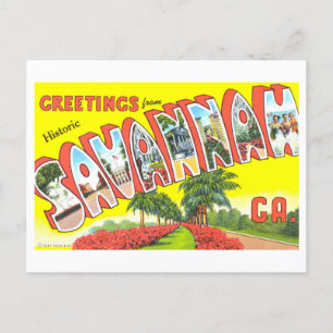 Vintage Greetings from Savannah, Georgia, Postcard