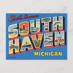 Vintage "Greetings from South Haven, Michigan" Postcard