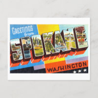 Vintage Greetings from Spokane, Washington