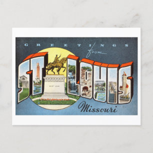 Vintage Greetings from St. Louis, Missouri Postcard