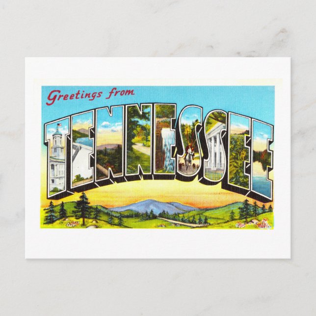 Vintage Greetings from Tennessee Postcard (Front)