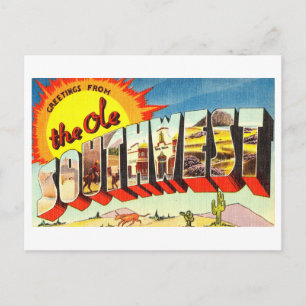Vintage Greetings from the Ole Southwest Postcard