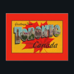 Vintage greetings from Toronto Ont. Postcard<br><div class="desc">From a vintage linen postcard, completely retouched and restored.</div>