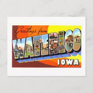 Vintage Greetings from Waterloo, Iowa, Postcard