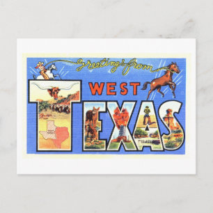 Vintage Greetings from West Texas Postcard