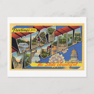 Vintage Greetings from West Virginia Postcard