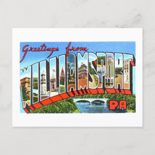 Vintage Greetings from Williamsport, Pennsylvania, Postcard