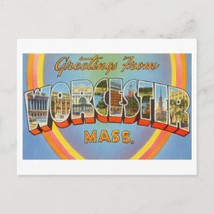 Vintage Greetings from Worcester, Massachusetts Postcard