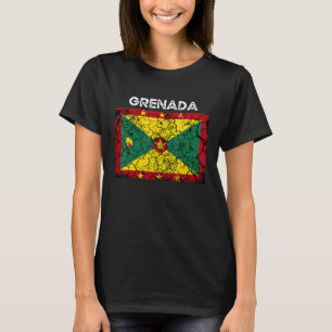 Vintage Grenada Flag Men Women T-Shirt