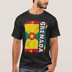 Vintage Grenadian Flag Grenada Pride Roots Heritag T-Shirt
