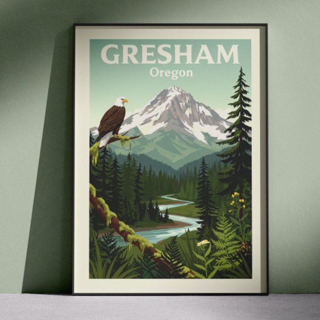 Vintage Gresham Oregon Poster (Creator Uploaded)