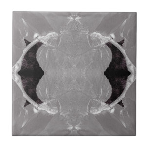 Vintage Grey Black And White Victorian Art Nouveau Tile