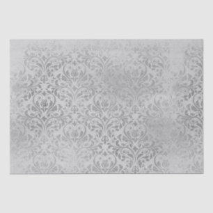 Vintage Grey Damask Tissue Paper