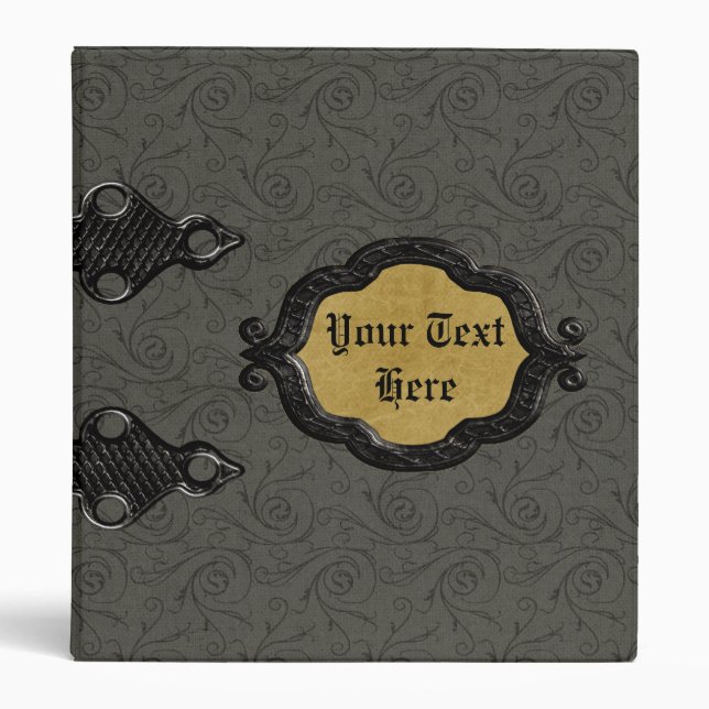 Vintage Grey Elegance Binder (Front)