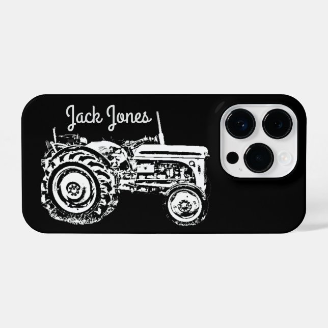 Vintage Grey massey fergison tractor iPhone Case (Back Horizontal)