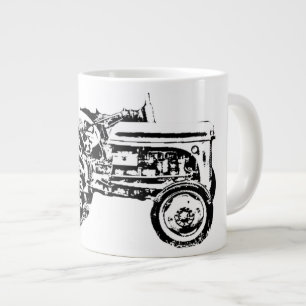 Vintage Grey massey fergison tractor Large Coffee Mug