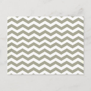 Vintage Grey White Chevron. Zigzag Pattern Postcard