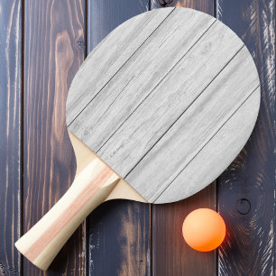 Vintage Grey Wood Boards Ping Pong Paddle