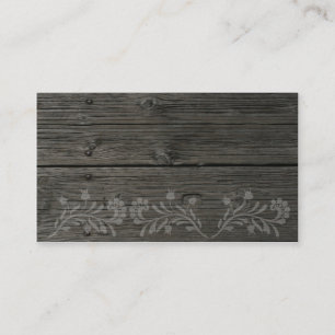Vintage grey wood business card