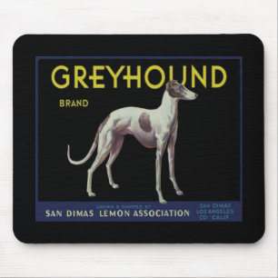 Vintage Greyhound Lemon Label Circa 1920 Mouse Pad