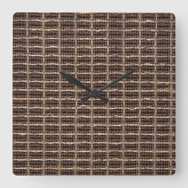 Vintage grill cloth square wall clock (Front)