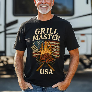 Vintage Grill Master BBQ USA  T-Shirt