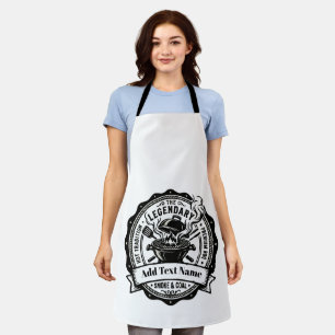 Vintage Grill Master Personalized Name BBQ Smoke  Apron