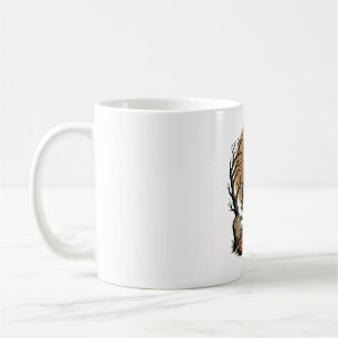 Vintage Grim Reaper Halloween Moon Vector Design_1 Coffee Mug