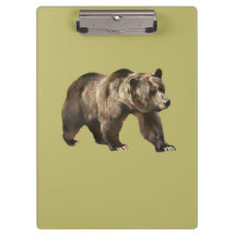 Vintage Grizzly Bear Clipboard