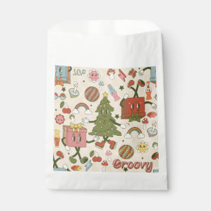vintage groovy disco christmas tree favour bag