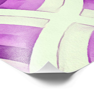 Vintage Groovy Rainbow Pattern In Purple Lilac Photo Print