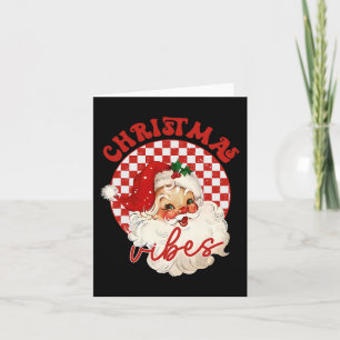 Vintage Groovy Santa Claus Christmas Vibes  Kids G Card