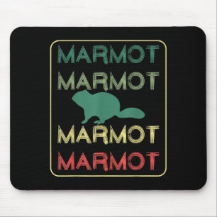 Vintage Groundhog Day Text Silhouette Awesome Grou Mouse Pad