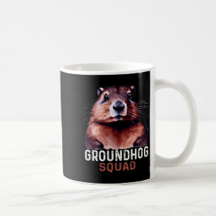 Vintage groundhog squad funny lovers groundhog coffee mug