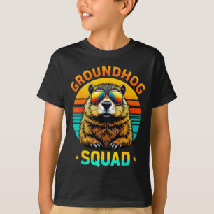 Vintage Groundhog Squad Happy Groundhog Day For Me T-Shirt
