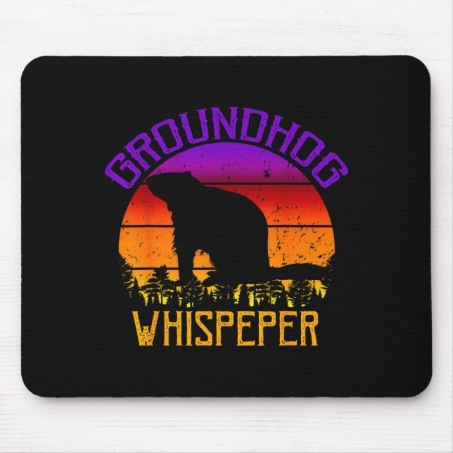 Vintage Groundhog Whispeper Groundhog Day  Mouse Pad (Front)