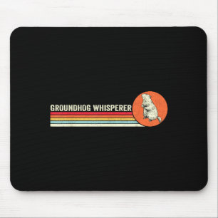 Vintage Groundhog Whisperer Ground Hog Day Men Wom Mouse Pad