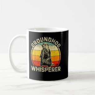 Vintage Groundhog Whisperer Silhouette Gift Ground Coffee Mug