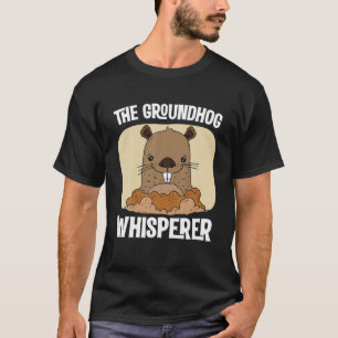 Vintage Groundhog Whisperer Silhouette Ground Hog T-Shirt