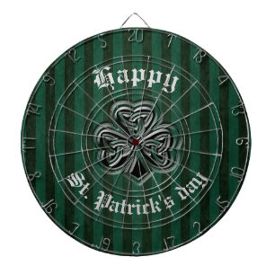 Vintage grundge Irish lucky shamrock Dartboard