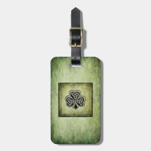 Vintage grundge Irish lucky shamrock Luggage Tag