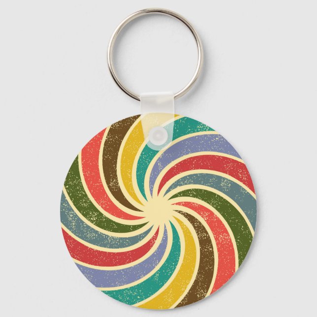 Vintage Grunge Abstract Cleanable Background. Keychain (Front)