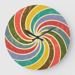 Vintage Grunge Abstract Cleanable Background. Large Clock