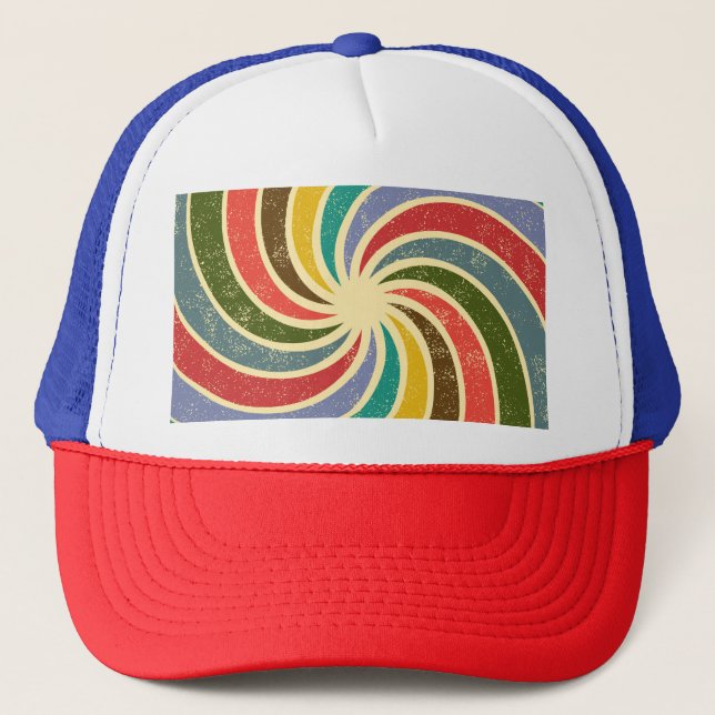 Vintage Grunge Abstract Cleanable Background. Trucker Hat (Front)